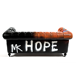 Диван Честерфильд граффити graffiti Orange Sofa натуральная кожа варинант исполнения - 5 | Loft Concept в Казани