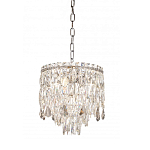 Люстра круглая с хрустальными подвесками на серебряном каркасе Roul Crystal Light варинант исполнения - 10 | Loft Concept в Казани