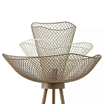 Торшер с трехъярусным плафоном из металлической сетки Light Floor Lamp Made of Metal Mesh варинант исполнения - 2 | Loft Concept в Казани