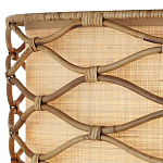 Подвесной светильник  из кованого железа и абажуром из ротанга Wicker Furniture варинант исполнения - 1 | Loft Concept в Казани