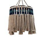 Люстра круглая плетеная с кисточками цвета серый дуб Boho Tassel Chandelier варинант исполнения - 1 | Loft Concept в Казани