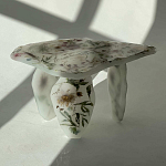 Журнальный стол из эпоксидной смолы с цветами White Flowers Epoxy Resin Coffee Table варинант исполнения - 2 | Loft Concept в Казани