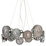 Люстра с плафонами из дымчатого стекла Glass Peonies варинант исполнения - 1 | Loft Concept в Казани