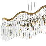 Линейная люстра с подвесками из хрусталя Ludivine Linear Chandelier варинант исполнения - 2 | Loft Concept в Казани