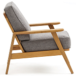 Кресло с каркасом из массива дуба Deniaud Oak Grey Armchair варинант исполнения - 3 | Loft Concept в Казани
