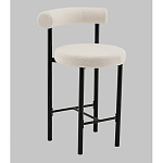 Стул полубарный Floreo букле молочный варинант исполнения - 1 | Loft Concept в Казани