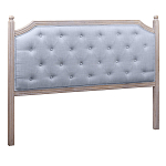 Изголовье кровати серое с мягкой обивкой из рогожки Emma Headboard варинант исполнения - 1 | Loft Concept в Казани