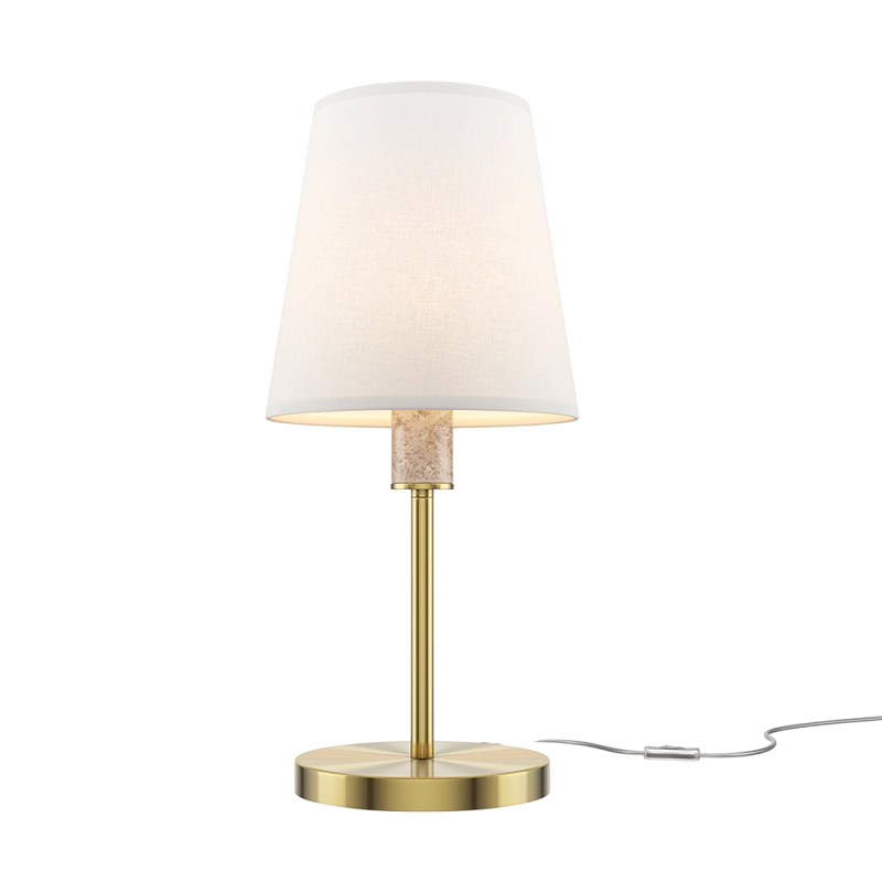Настольный светильник Lira Е27 Латунь Белый Серый в Казани | Loft Concept 