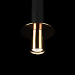Подвесной светильник с узким цилиндрическим плафоном и золотым металлическим декором Concrete Pipe варинант исполнения - 7 | Loft Concept в Казани