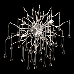 Бра с лучеобразным основанием и подвесками из прозрачного стекла в виде длинных капель Droplet Chandelier варинант исполнения - 8 | Loft Concept в Казани