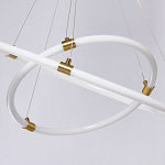 Люстра подвесная с двумя пересекающимися белыми светодиоидными кольцами Luke Lampco Tracer Lamp варинант исполнения - 8 | Loft Concept в Казани