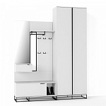 Двухдверный шкаф белого цвета Strict Lines варинант исполнения - 5 | Loft Concept в Казани