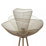 Торшер с трехъярусным плафоном из металлической сетки Light Floor Lamp Made of Metal Mesh варинант исполнения - 1 | Loft Concept в Казани