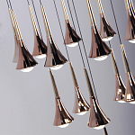 Люстра светодиодная с акриловыми конусообразными плафономи розовое золото Astra 60   варинант исполнения - 4 | Loft Concept в Казани