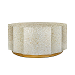 Стол кофейный с отделкой раковинами устриц Coastal Charm варинант исполнения - 1 | Loft Concept в Казани