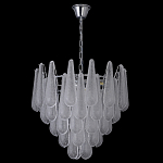 Люстра с подвесками из рифленного стекла в форме капель Textured Glass Chandelier варинант исполнения - 15 | Loft Concept в Казани