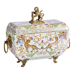 Шкатулка с фигуркой льва на крышке Eden Garden варинант исполнения - 1 | Loft Concept в Казани