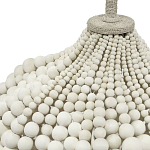 Настольная лампа с абажуром и каркасом из белых деревянных бусин White Wooden Beads Table Lampshade варинант исполнения - 2 | Loft Concept в Казани