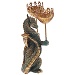 Подсвечник в виде дракона Dragon candlestick Gold Green варинант исполнения - 2 | Loft Concept в Казани