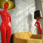 Лампа MANNEQUIN LAMP с абажуром созерцание силуэта варинант исполнения - 7 | Loft Concept в Казани