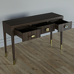 Дизайнерский Письменный стол Elsa Dreams Walnut с тремя ящиками варинант исполнения - 4 | Loft Concept в Казани