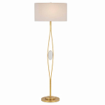 Торшер золотой c декоративной мраморной вставкой на каркасе Kernel варинант исполнения - 1 | Loft Concept в Казани