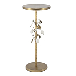 Столик золотистый с цветочной композицией на основании Forest Fairy Tale варинант исполнения - 1 | Loft Concept в Казани