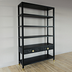 Стеллаж с двумя ящиками Elsa Dreams Black варинант исполнения - 1 | Loft Concept в Казани