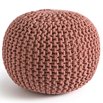 Круглый вязаный пуф Pink Knitted Ball Pouf варинант исполнения - 1 | Loft Concept в Казани