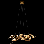 Люстра подвесная с прозрачными стеклянными птичками на ветвях Диаметр 80 см Serip Voa варинант исполнения - 3 | Loft Concept в Казани