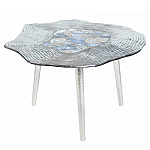 Кофейный стол со столешницей из агата Agate Design Blue  варинант исполнения - 1 | Loft Concept в Казани