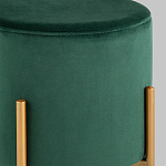 Зеленый пуф на золотистых ножках SANJAY варинант исполнения - 3 | Loft Concept в Казани