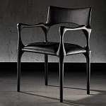 Стул дизайнерский с плетеным сидением Kronos Dining Chair Black варинант исполнения - 3 | Loft Concept в Казани