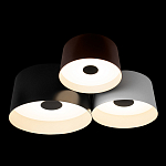 Потолочный светильник с 3-мя цилиндрическими абажурами черного белого и коричневого цвета Urban Dome варинант исполнения - 2 | Loft Concept в Казани