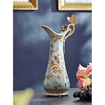 Кувшин с цветочным рисунком и бронзовой ручкой Blue Garden варинант исполнения - 2 | Loft Concept в Казани