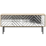 Длинная тумба с зеркальным декором Serena варинант исполнения - 13 | Loft Concept в Казани