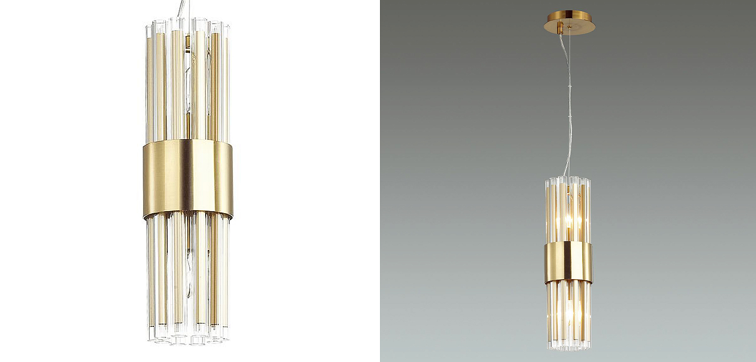 Подвесной светильник Gladwin Glass Tube Hanging Lamp - Loft-Concept в Казани