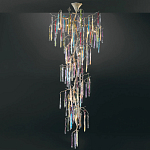 Люстра с голубыми и прозрачными подвесками в форме капель Blue Drop Chandelier варинант исполнения - 2 | Loft Concept в Казани