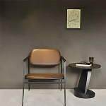 Дизайнерский журнальный столик чёрный с круглой столешницей Arycy варинант исполнения - 6 | Loft Concept в Казани