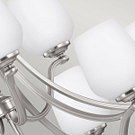 Люстра двухъярусная с белыми матовыми стеклянными плафонами в форме винных бокалов Feiss варинант исполнения - 4 | Loft Concept в Казани