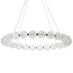Светодиодная кольцевая люстра с круглыми плафонами Crystal Globule Chandelier Chrome варинант исполнения - 3 | Loft Concept в Казани