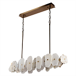 Подвесной светильник с фигурными элементами из белого алебастра Cryptocrystalline Stone варинант исполнения - 5 | Loft Concept в Казани