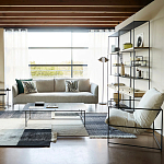 Металлический стеллаж с деревянными полками и ящиками Menzie Metal Wood Rack варинант исполнения - 4 | Loft Concept в Казани