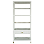 Стеллаж Elsa Dreams White со стеклянными полками и ящиком варинант исполнения - 6 | Loft Concept в Казани