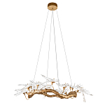 Люстра подвесная с прозрачными стеклянными птичками на ветвях Диаметр 100 см Serip Voa варинант исполнения - 2 | Loft Concept в Казани