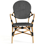 Кресло плетеное из ротанга Ronald Black White Rattan Chair варинант исполнения - 2 | Loft Concept в Казани
