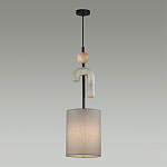 Подвесной светильник с серым тканевым плафоном Flourish варинант исполнения - 3 | Loft Concept в Казани