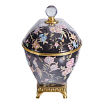 Шкатулка черного цвета с цветочной росписью Eden Garden варинант исполнения - 3 | Loft Concept в Казани