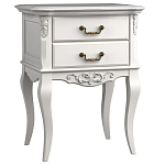 Тумба прикроватная белого цвета из массива бука в стиле прованс White Provence варинант исполнения - 1 | Loft Concept в Казани