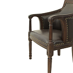 Кресло кожаное на 4-х деревянных ножках из массива березы Ethan Armchair brown варинант исполнения - 4 | Loft Concept в Казани